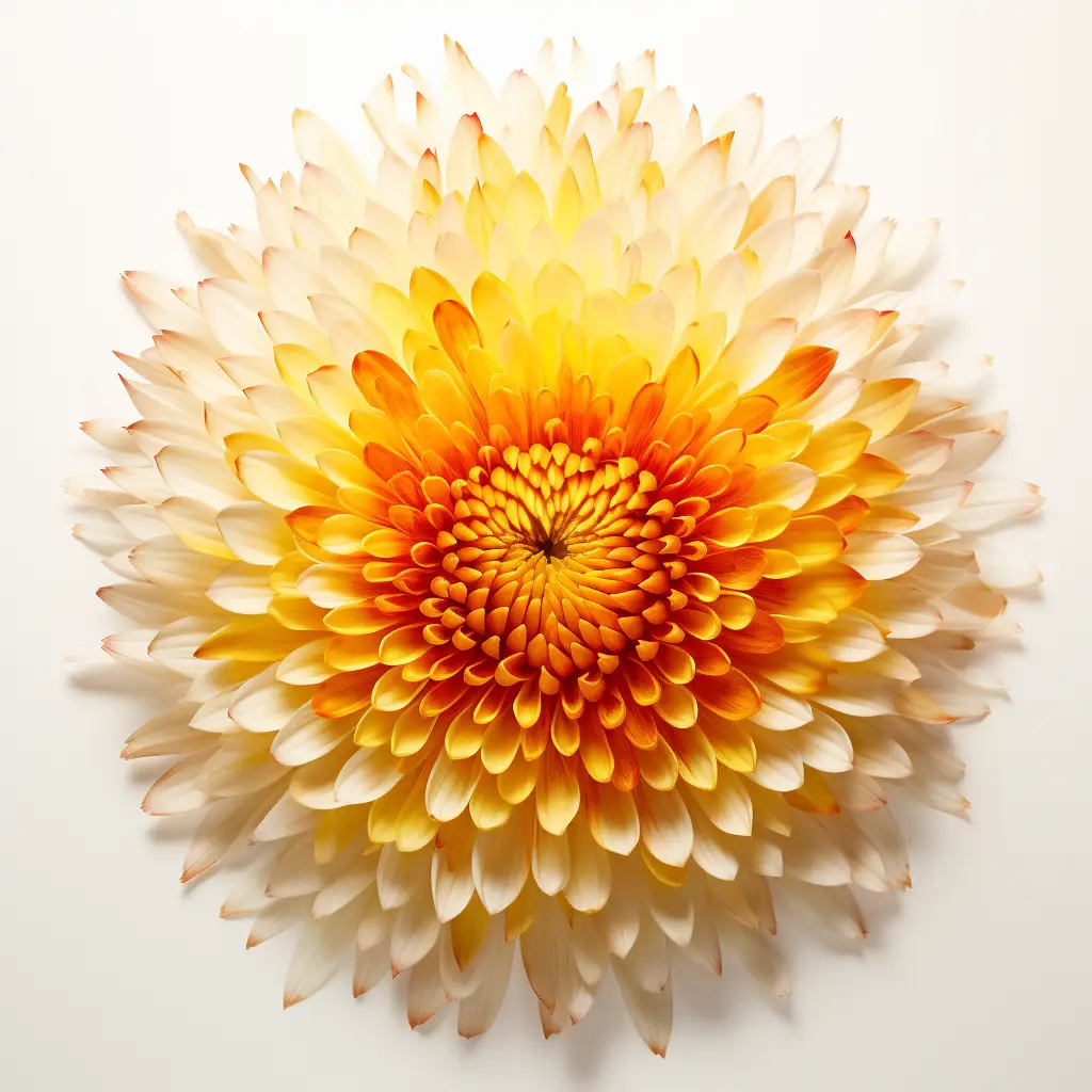 flower yellow chrysanthemum petal circle round illustration