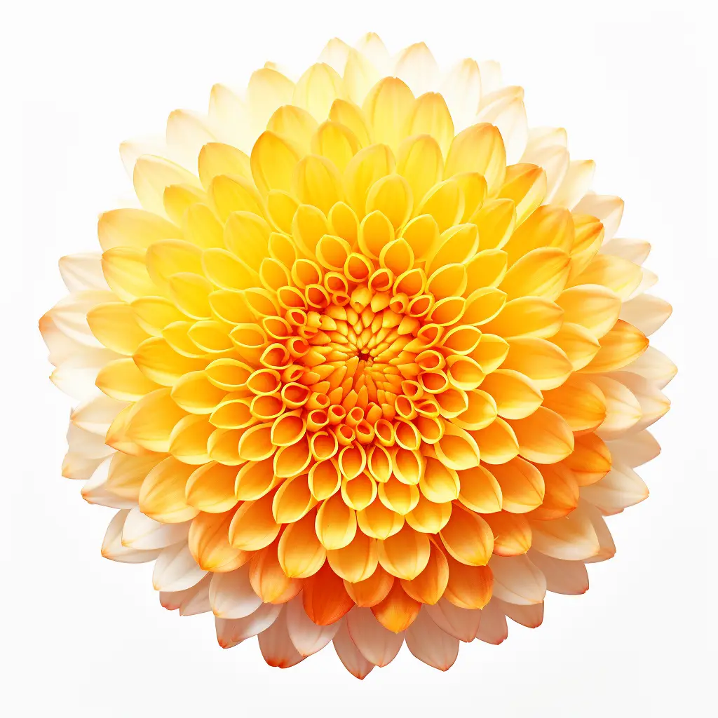 flower yellow petal chrysanthemum circle round illustration