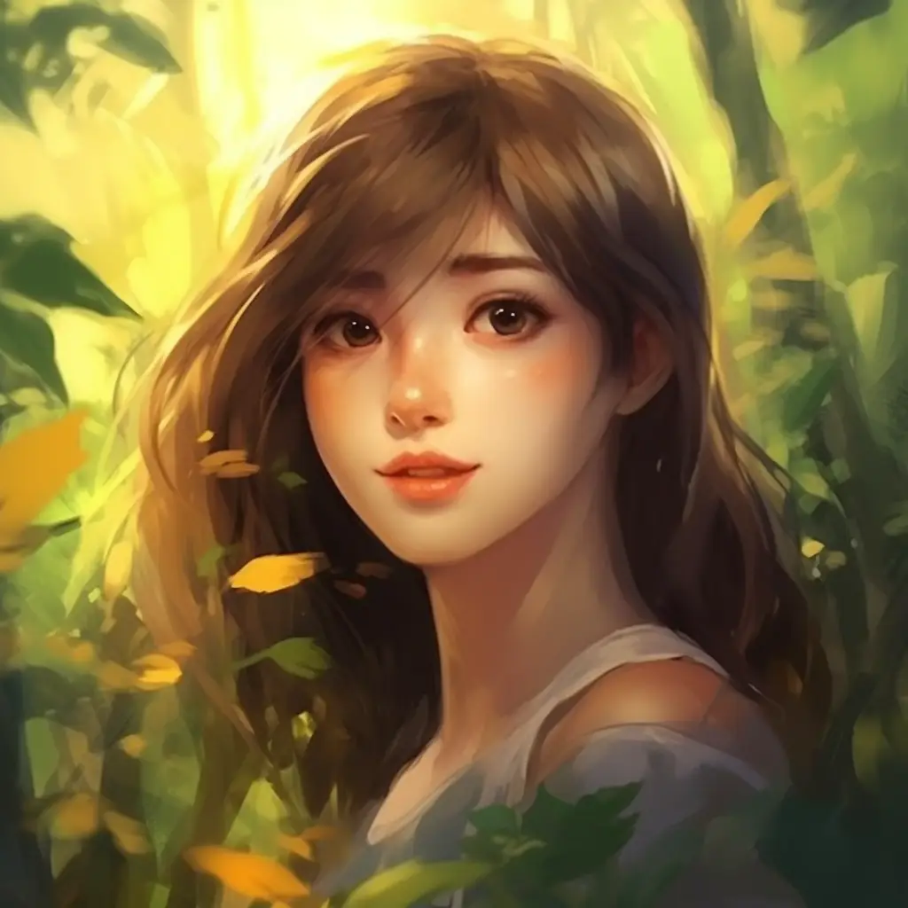girl cartoon illustration painting face portrait
