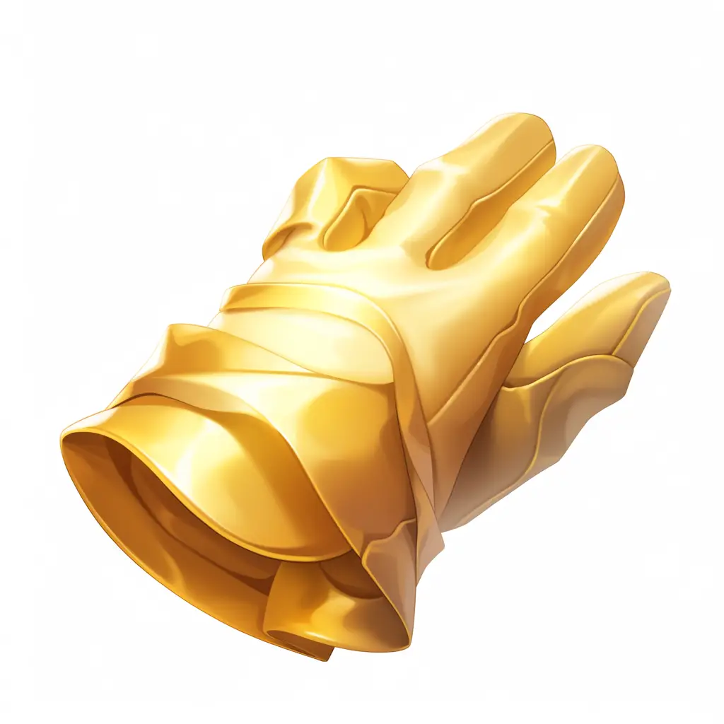 glove icon 3D game golden gold UI