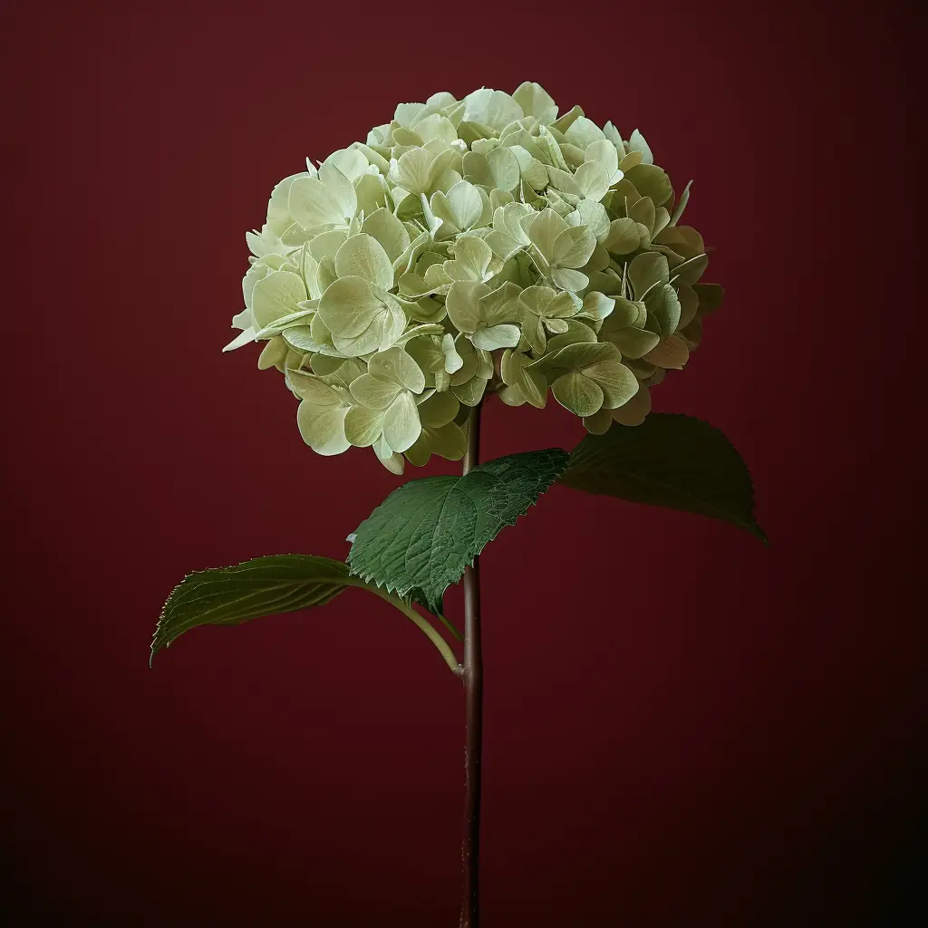 hydrangea flower single bloom red photography