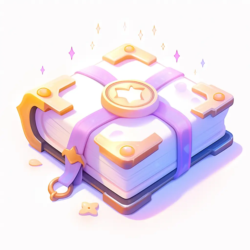magic book icon 3D game golden gold UI