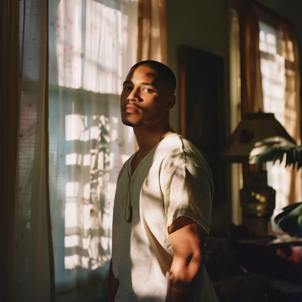 man African male light sunshine room portrait photography