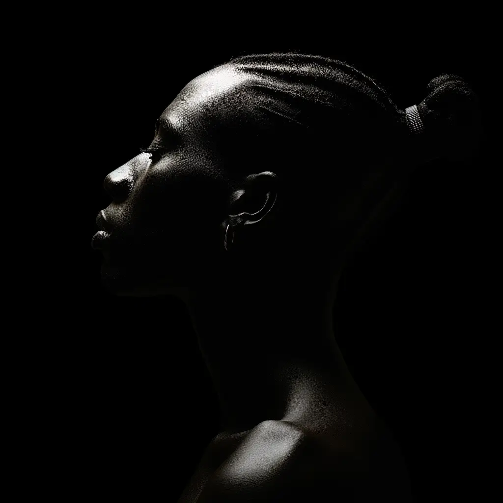 man African side black face head silhouette photography