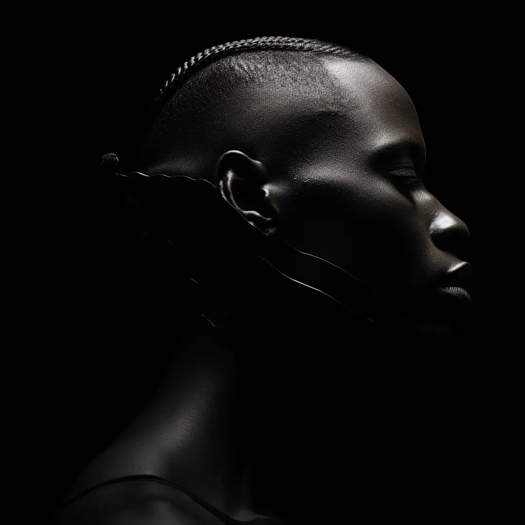 man African side photography black face head silhouette