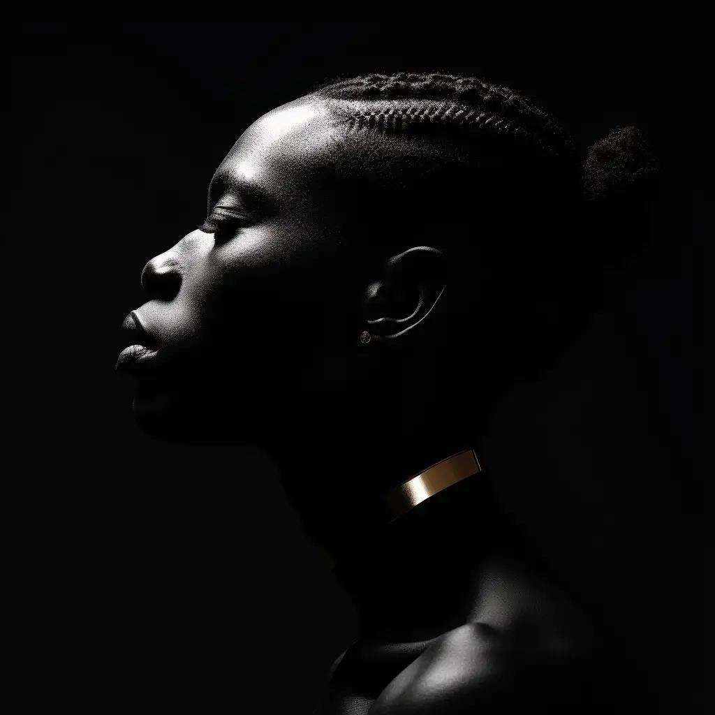 man African side photography black head face silhouette