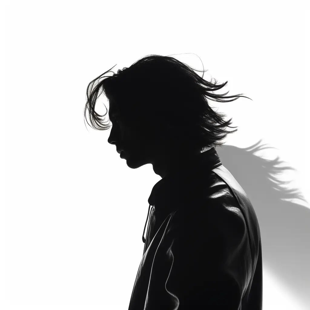 man face side silhouette photography