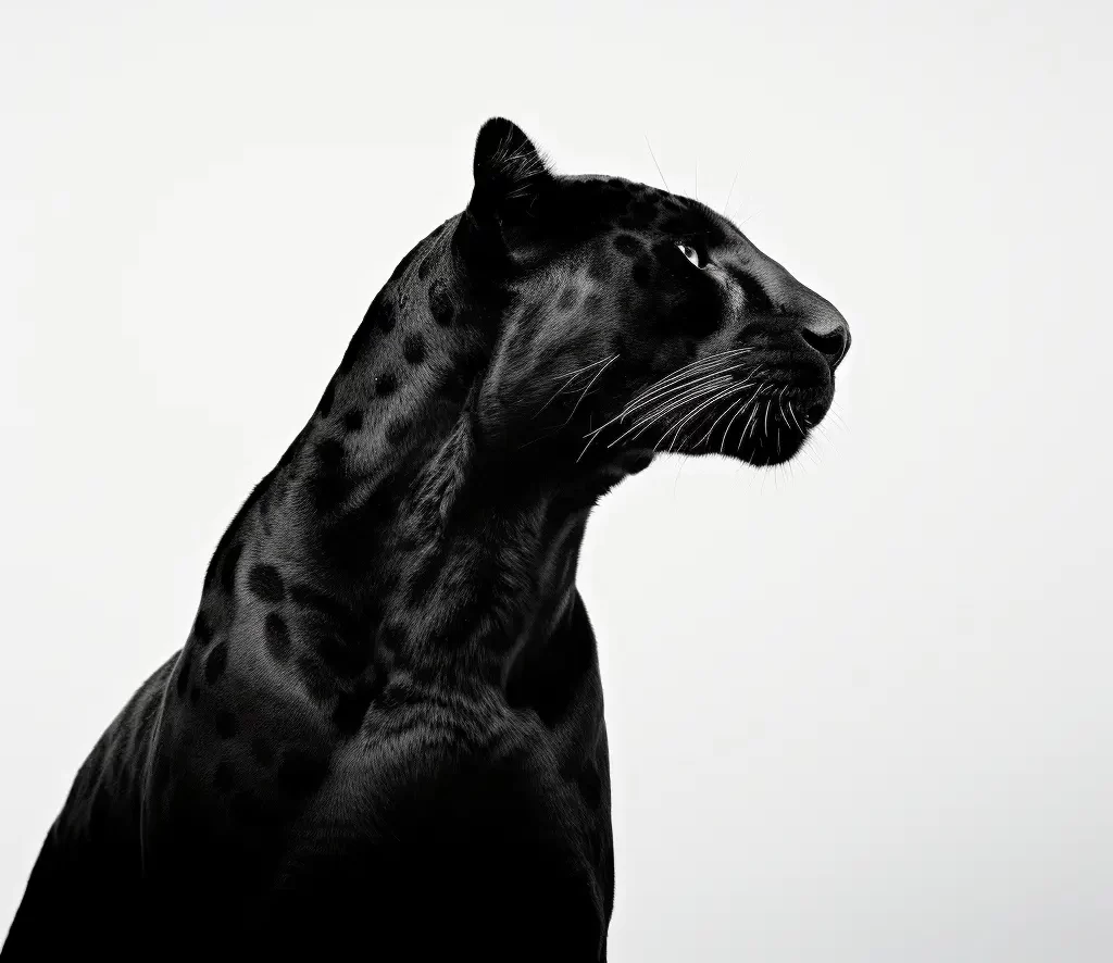 panther black face head silhouette photography