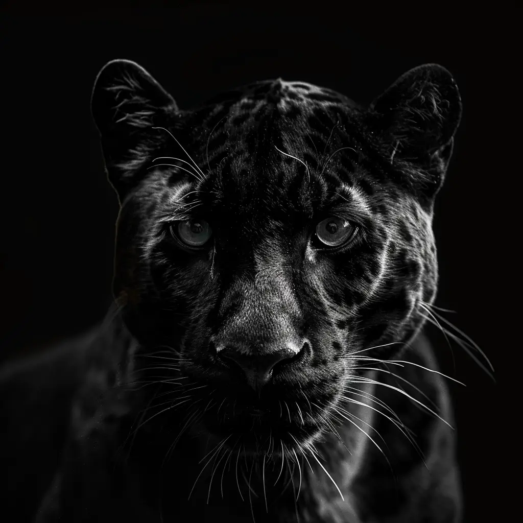 panther photography head face black silhouette
