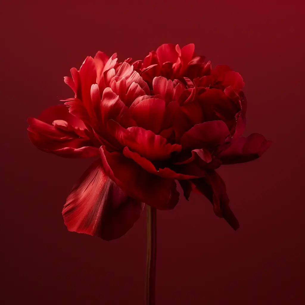 peony flower Chinese single red bloom photography