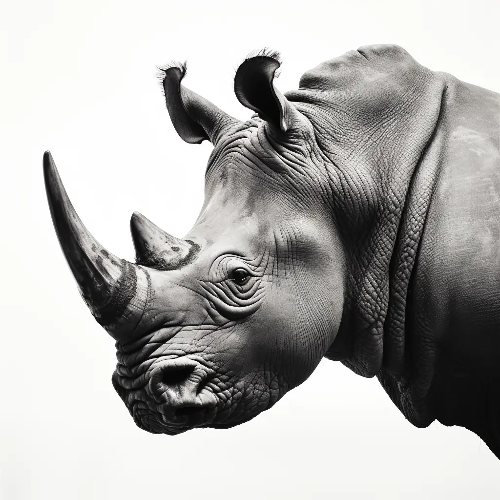 rhinoceros black face head silhouette photography