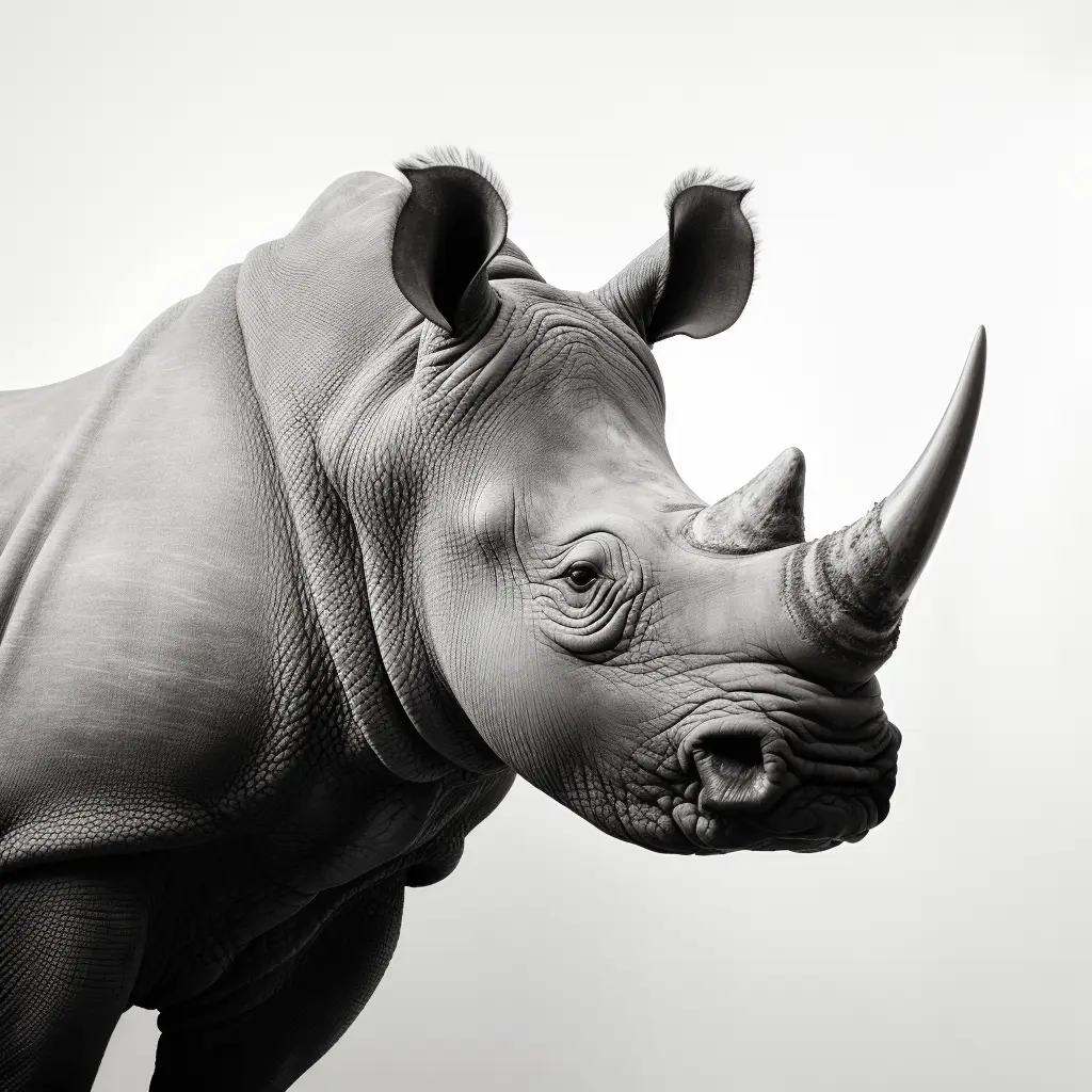 rhinoceros black photography head face silhouette