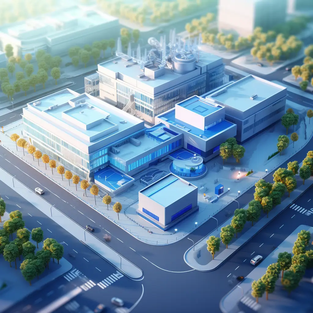 school blue scene 3D model