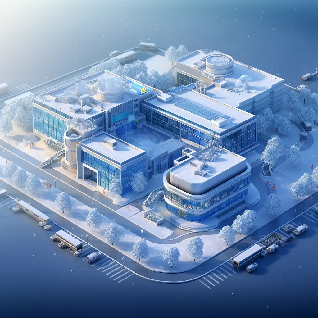 school scene blue light 3D model