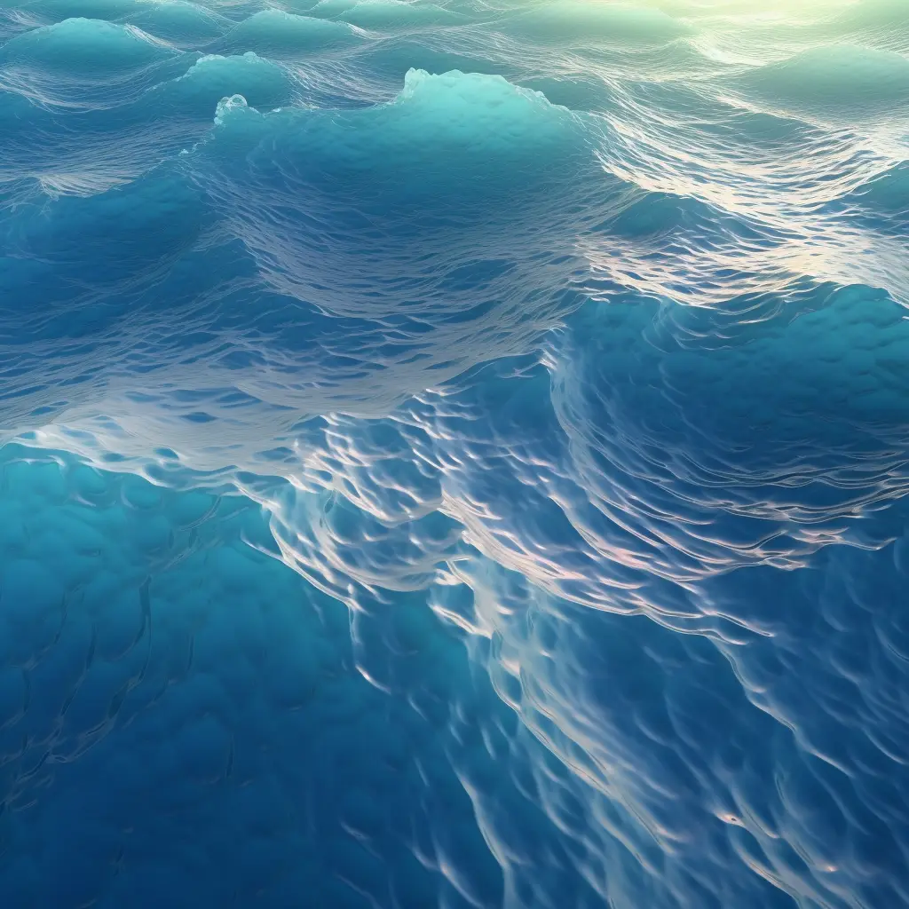 sea ocean wave blue scene model 3D