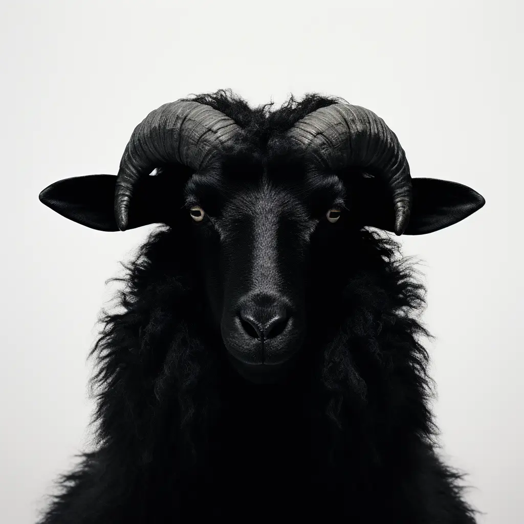 sheep black white face head front silhouette photography