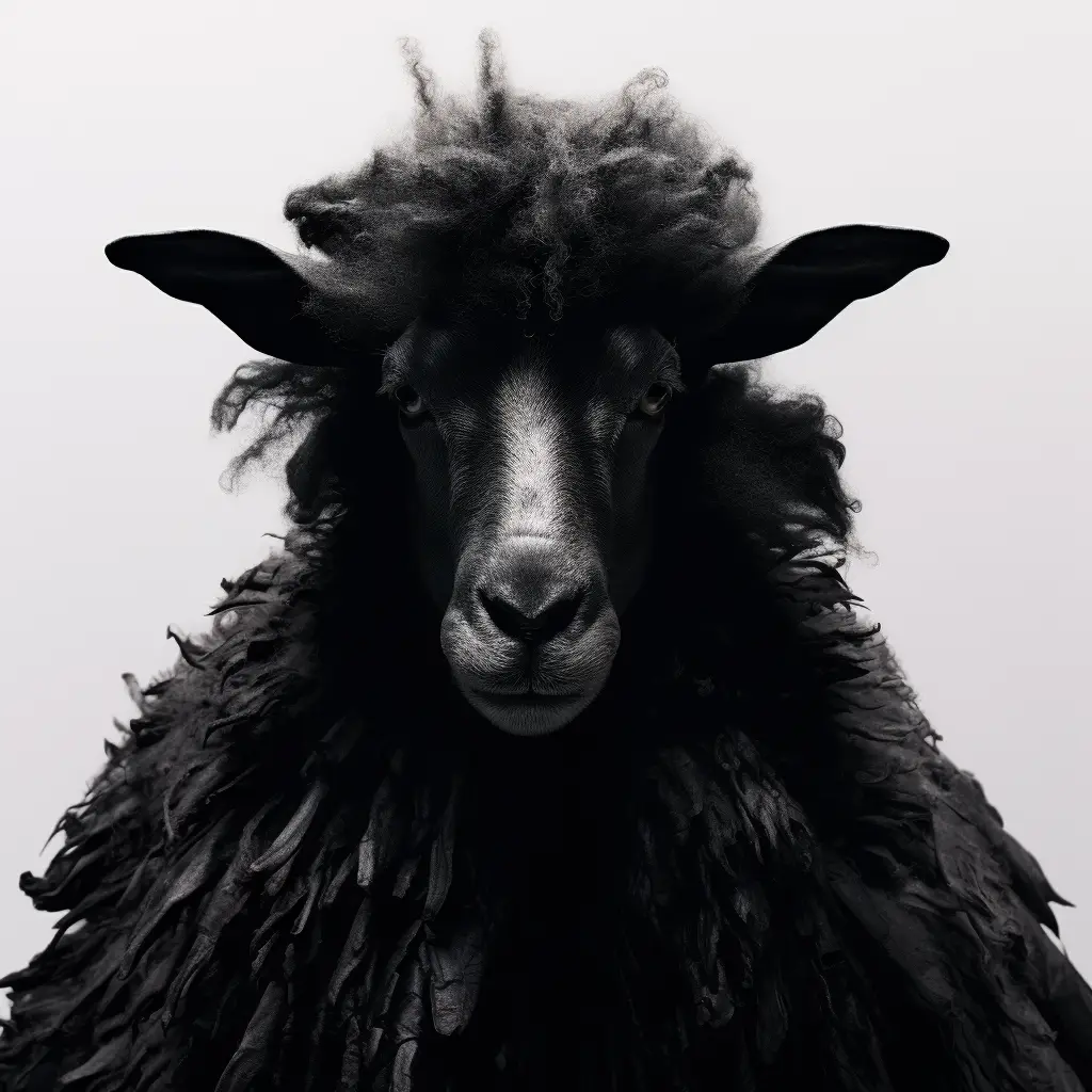 sheep black white photography face head front silhouette