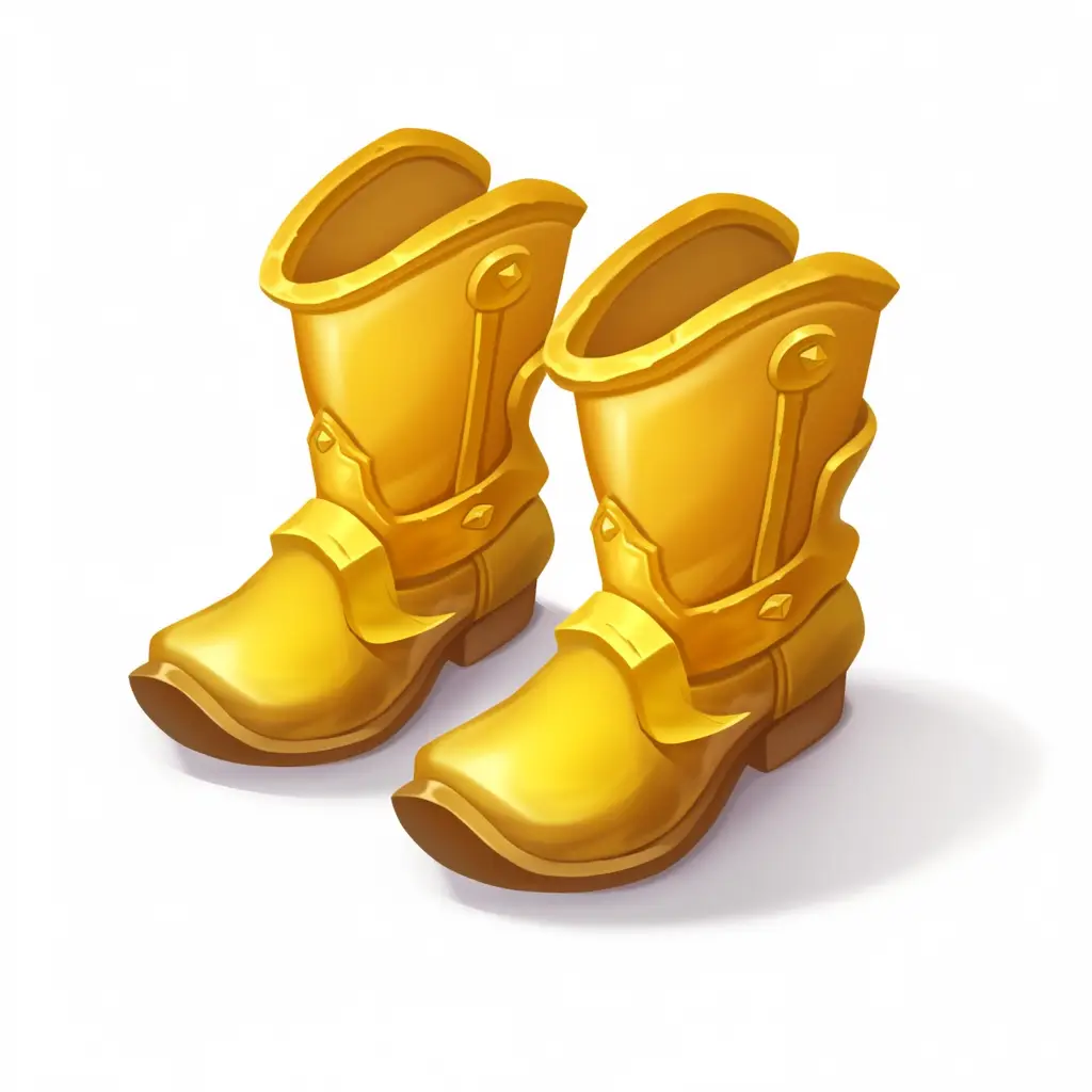 shoes boots icon 3D game golden gold UI