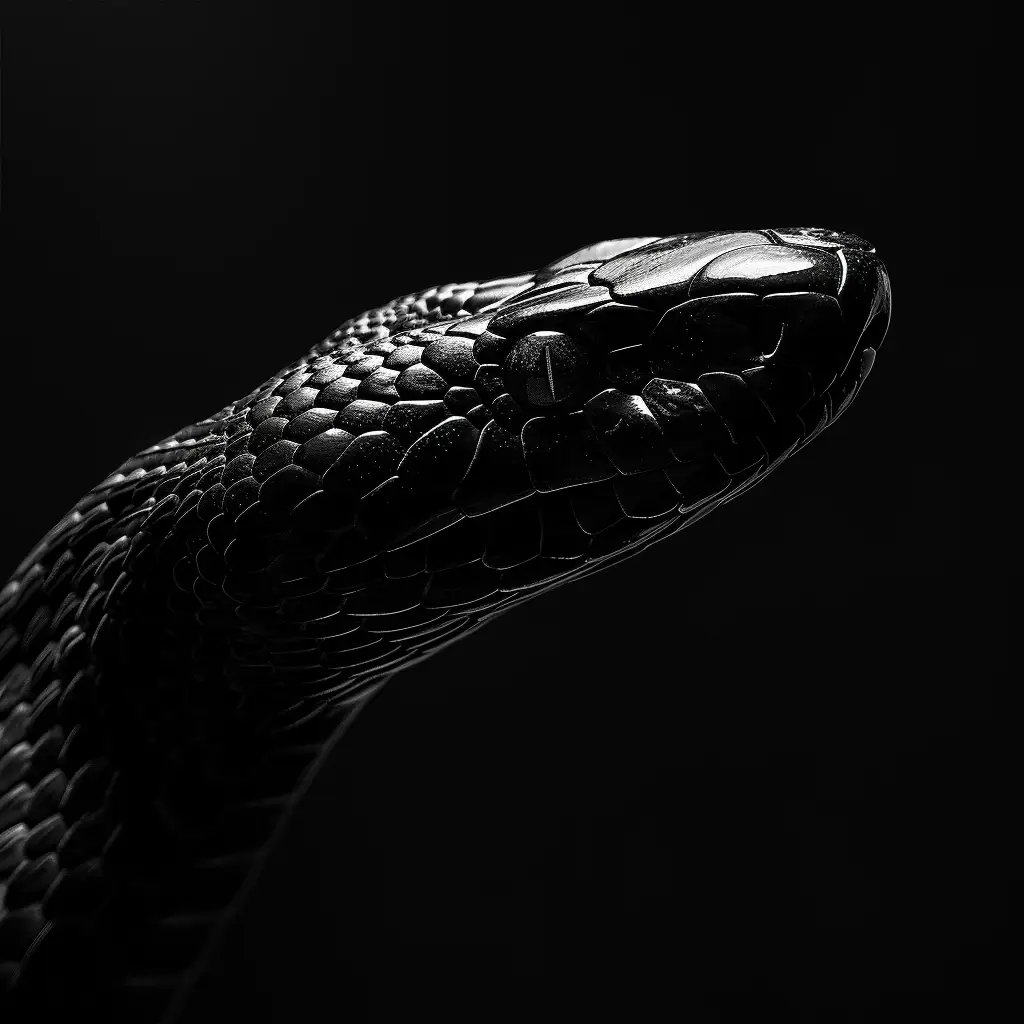 snake black white light face head mysterious silhouette photography