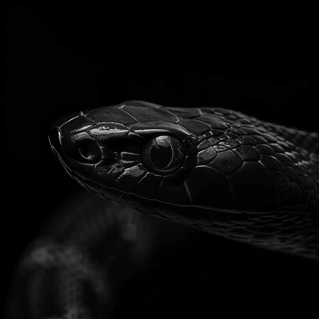 snake black white light head face silhouette mysterious photography