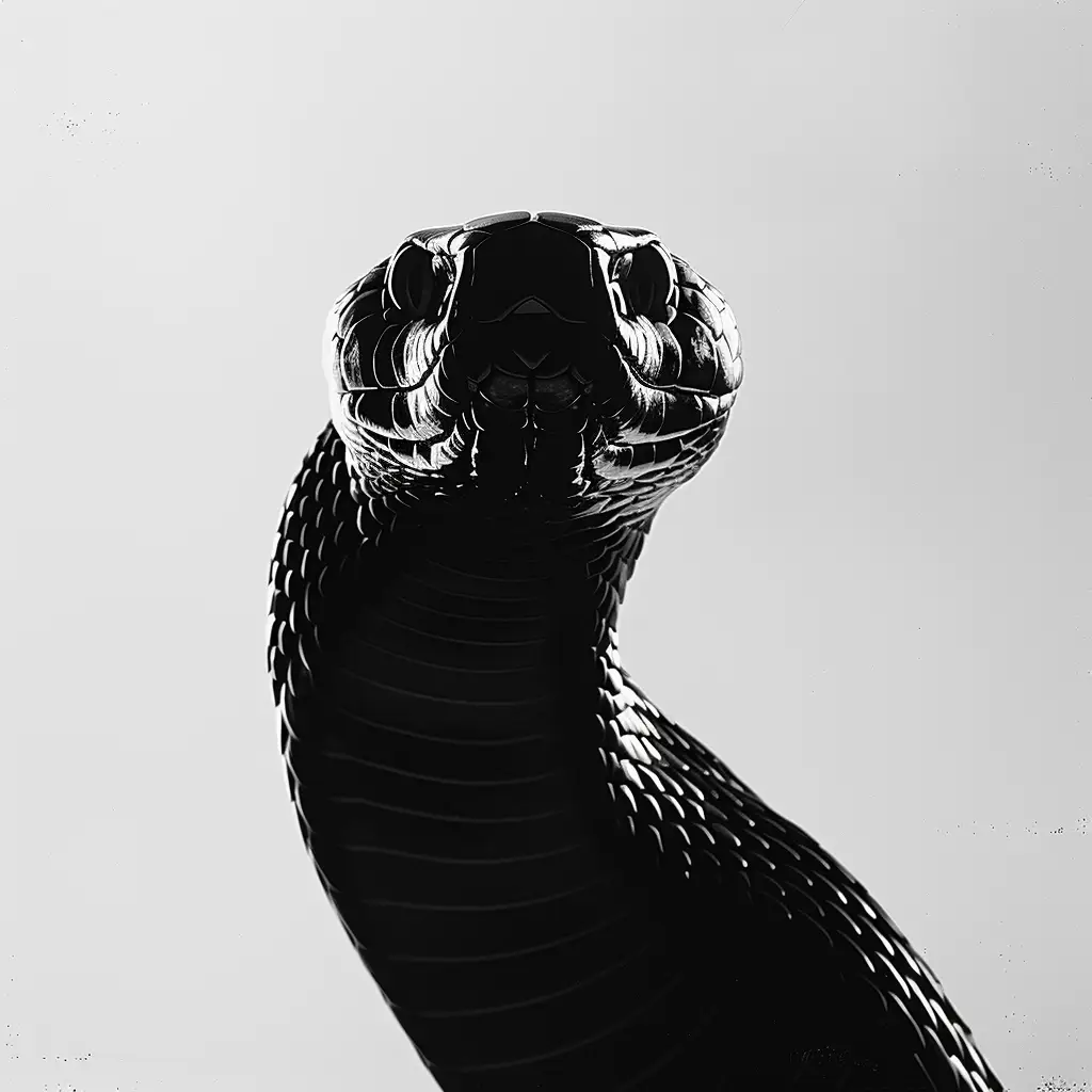 snake light black white face head silhouette photography