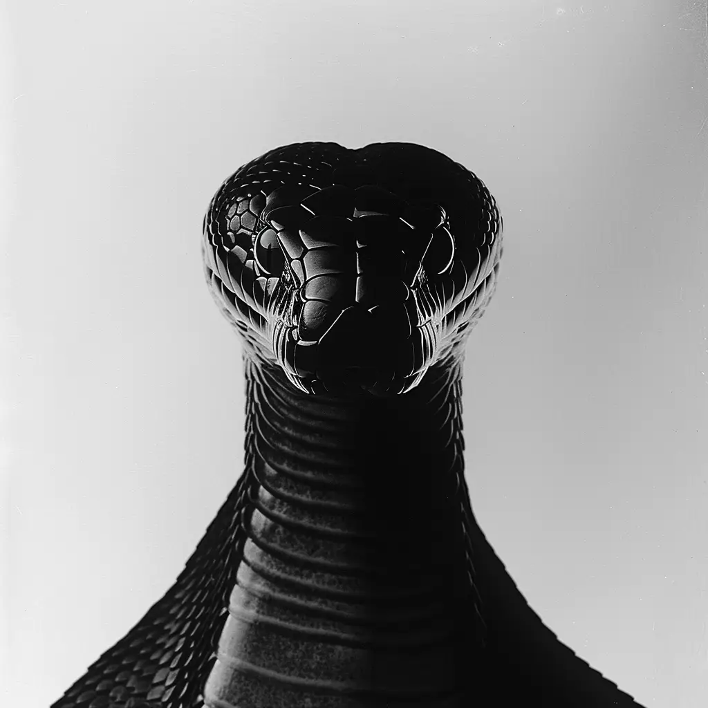 snake light black white head face silhouette photography