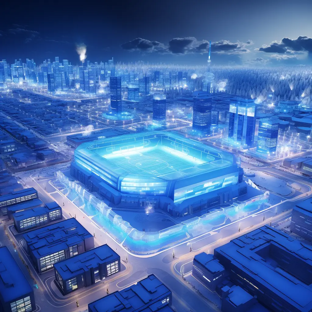 stadium city blue scene 3D model