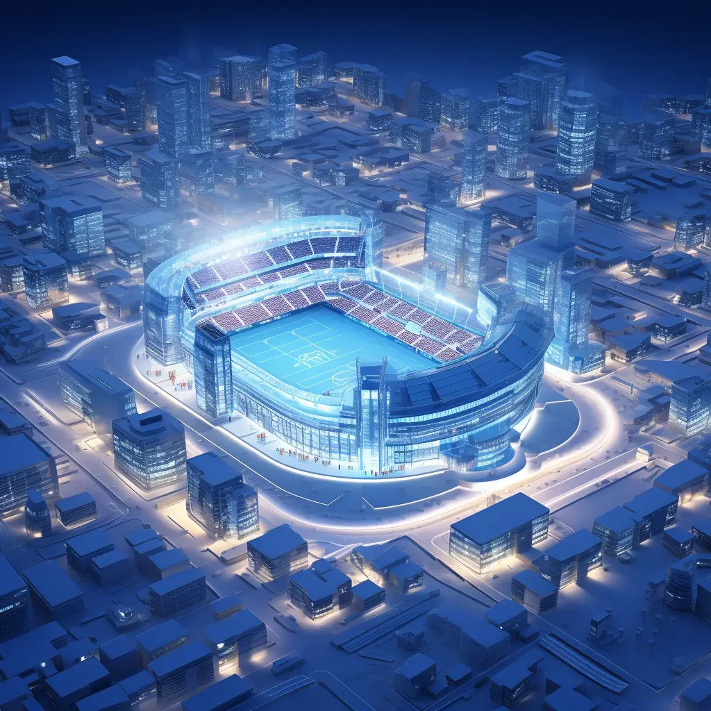 stadium city blue scene model 3D