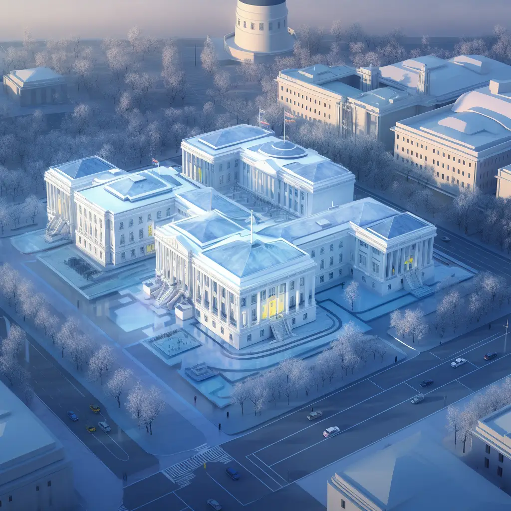 the White House scene 3D model