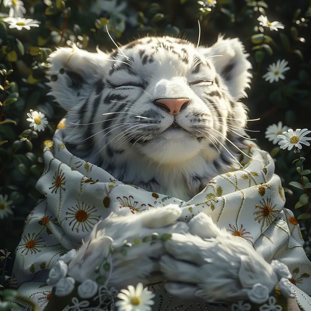 tiger baby cute sleep cartoon animation 3D