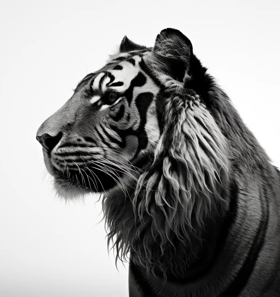 tiger black head face silhouette photography