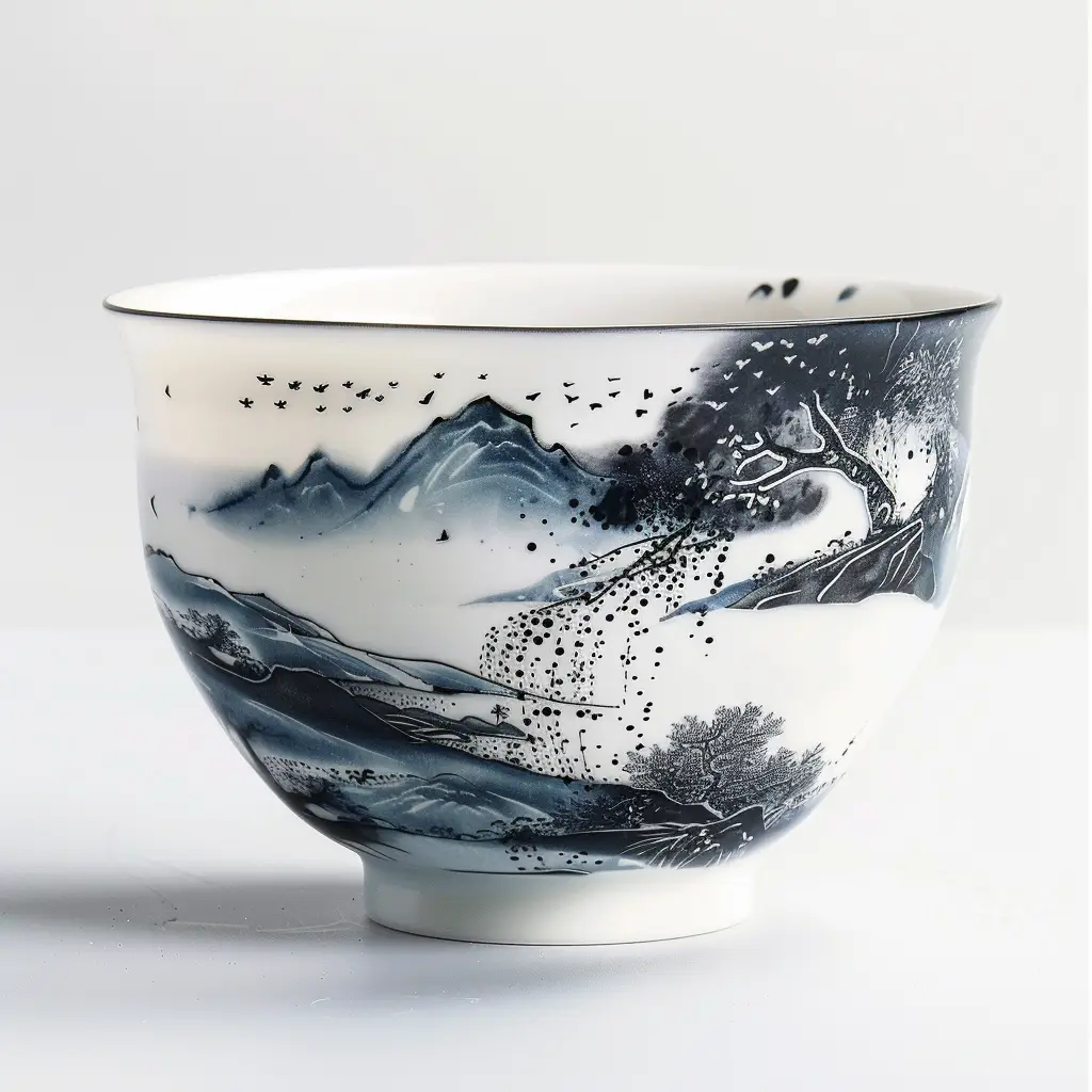 traditional Chinese painting cup teacup photography