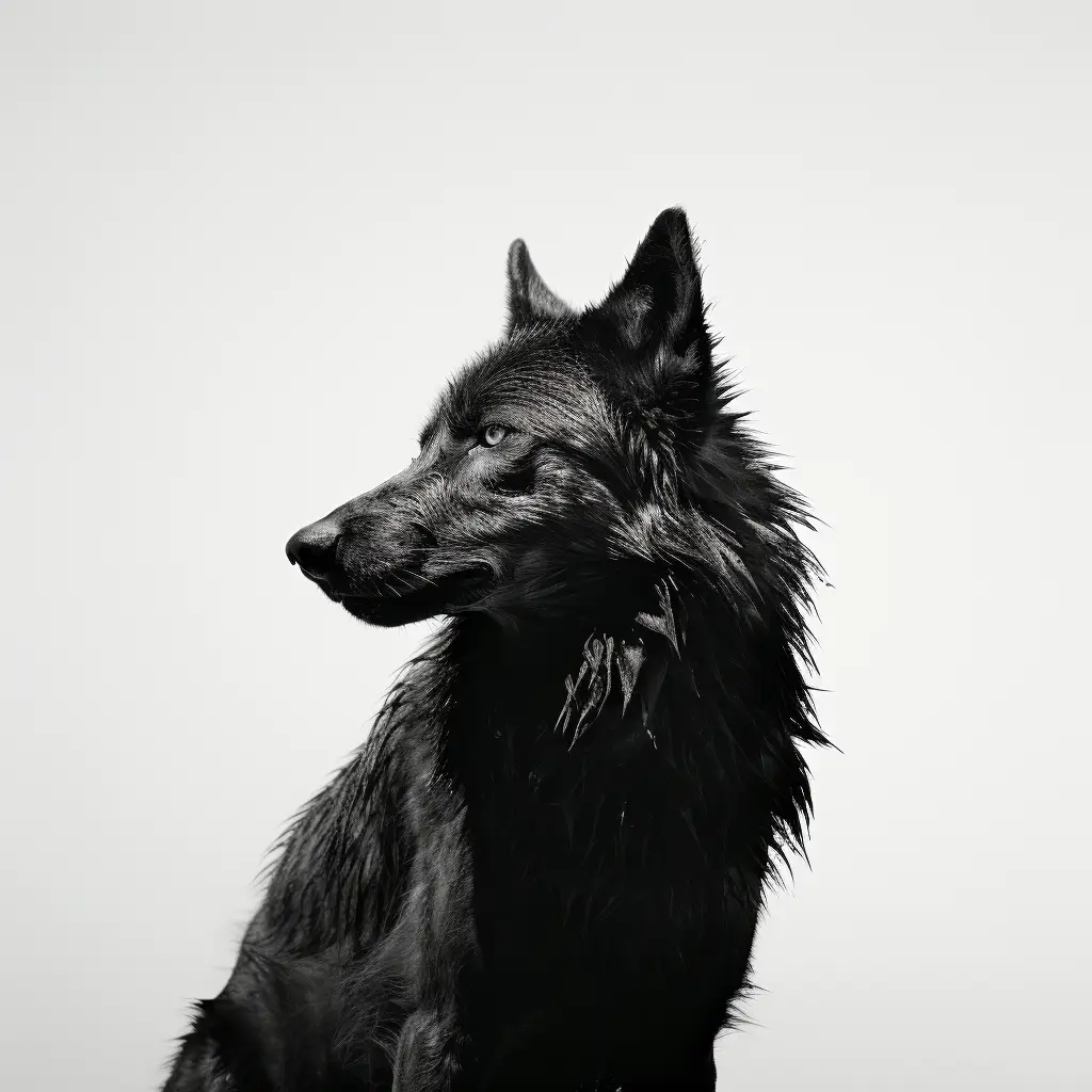 wolf black face head silhouette photography