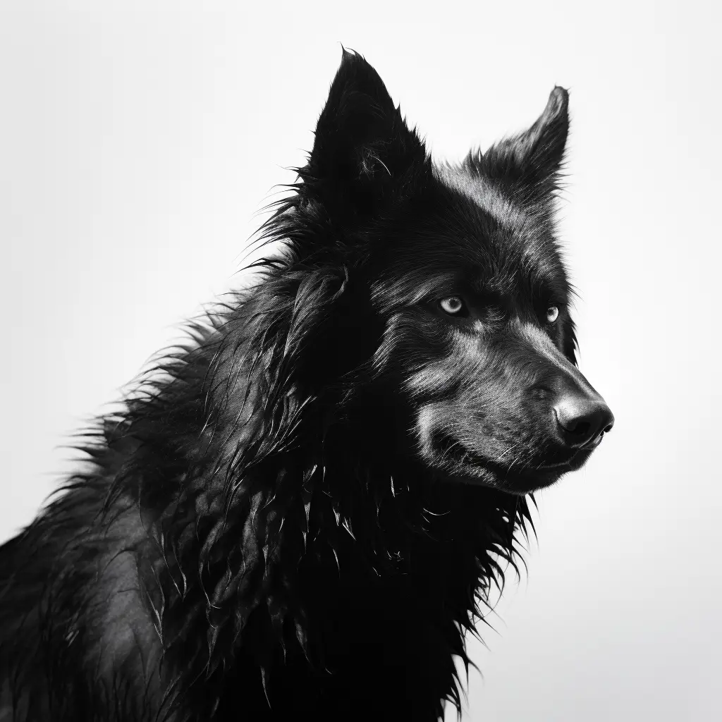 wolf black photography head face silhouette