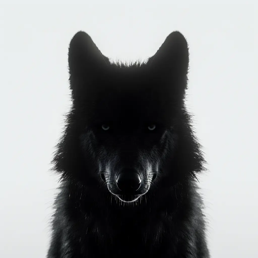 wolf light black white face head photography silhouette