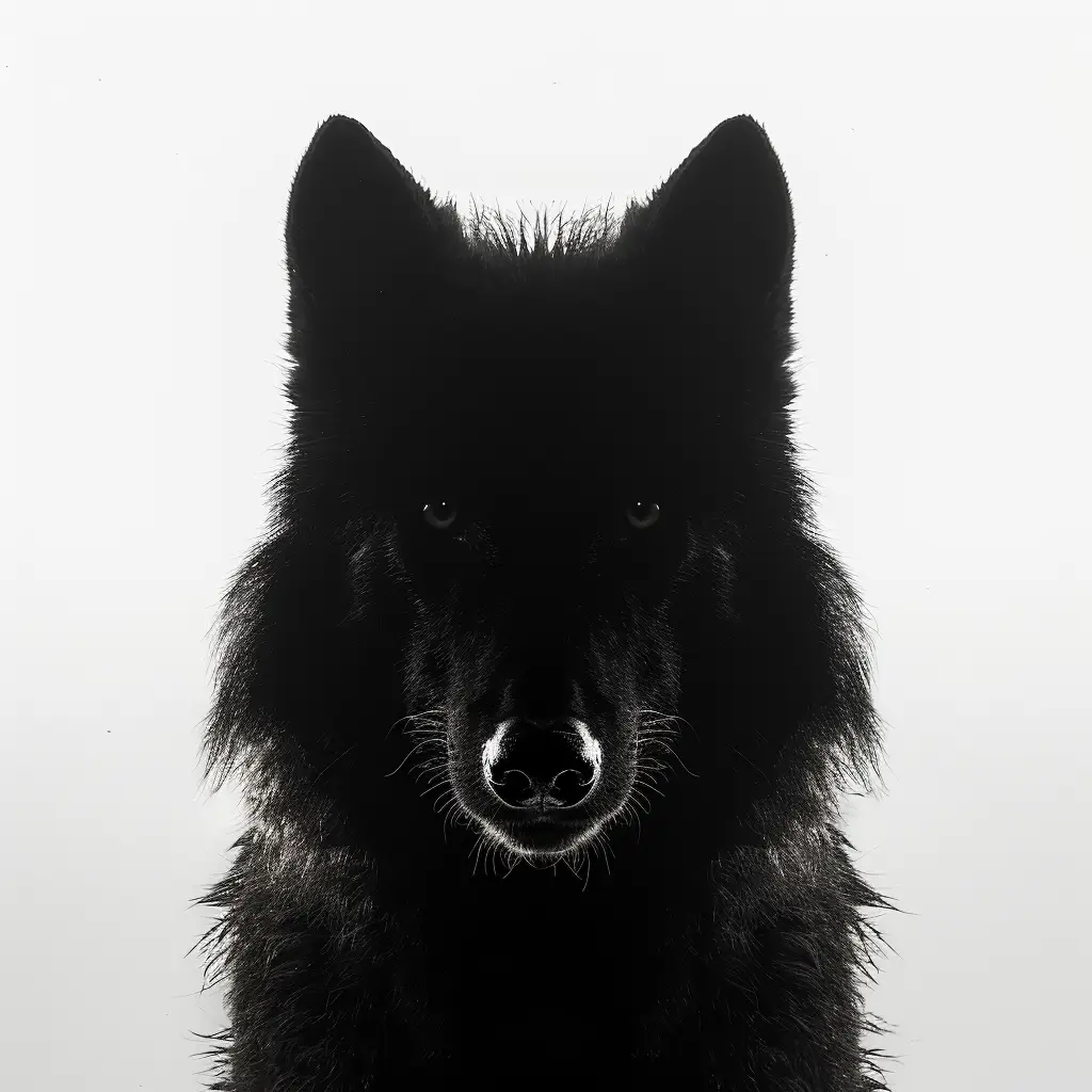 wolf light black white face head silhouette photography