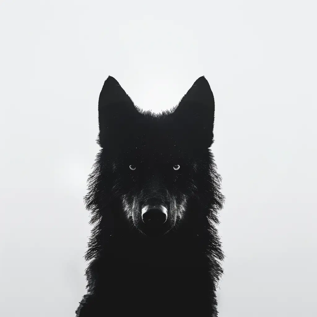 wolf light black white head face silhouette photography