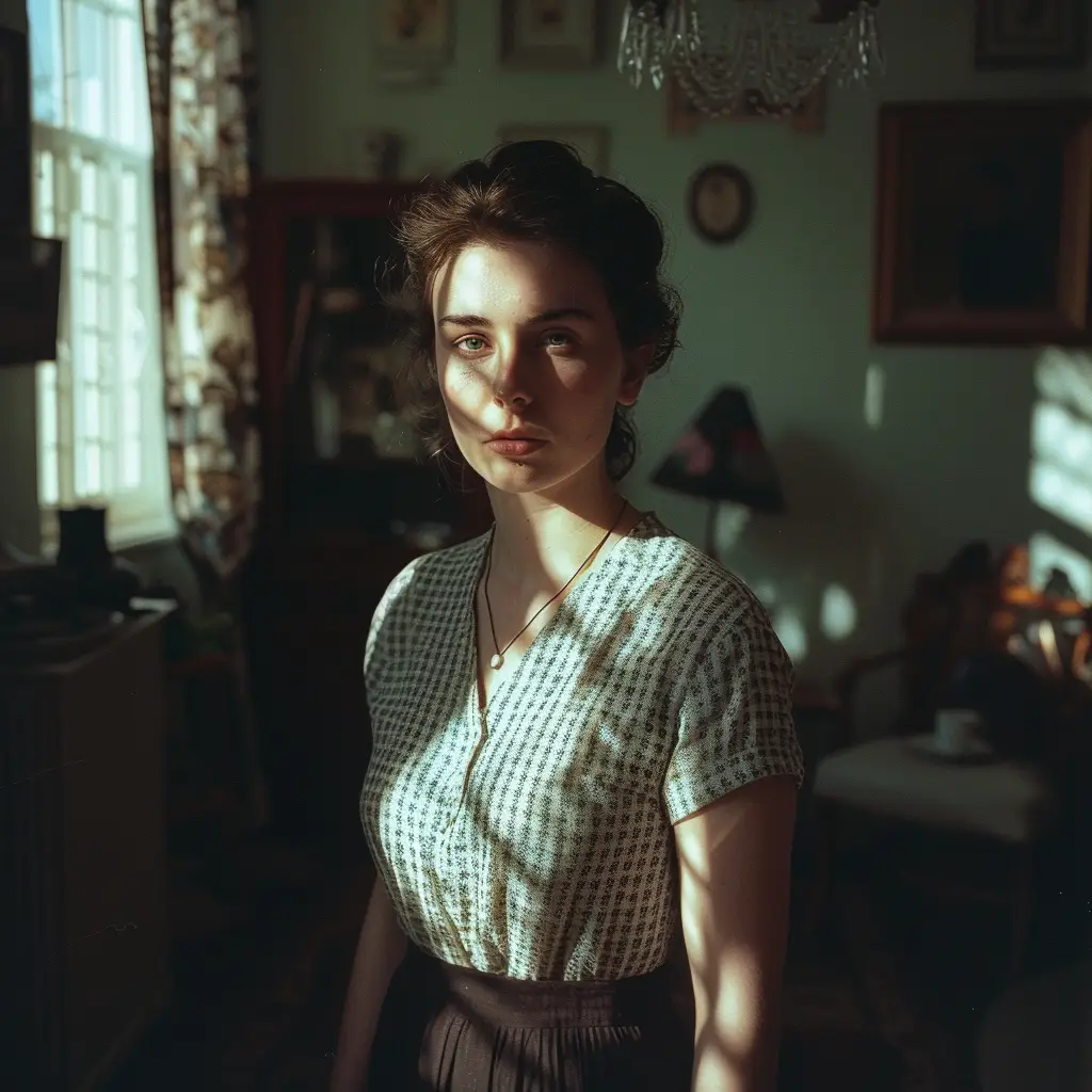 woman lady light sunshine room photography portrait