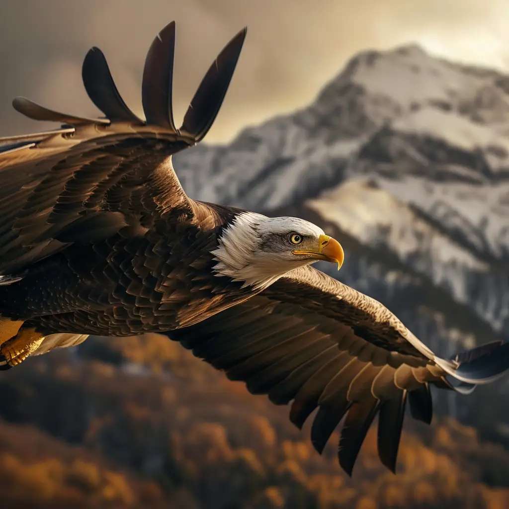 bald eagle fly flying hunt sky photography