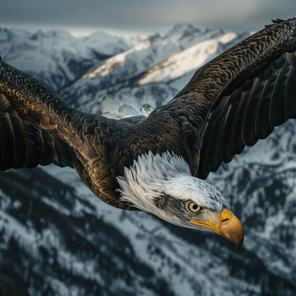 bald eagle fly flying sky hunt photography