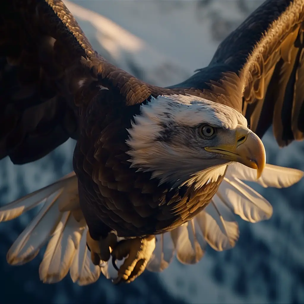 bald eagle flying fly sky hunt photography