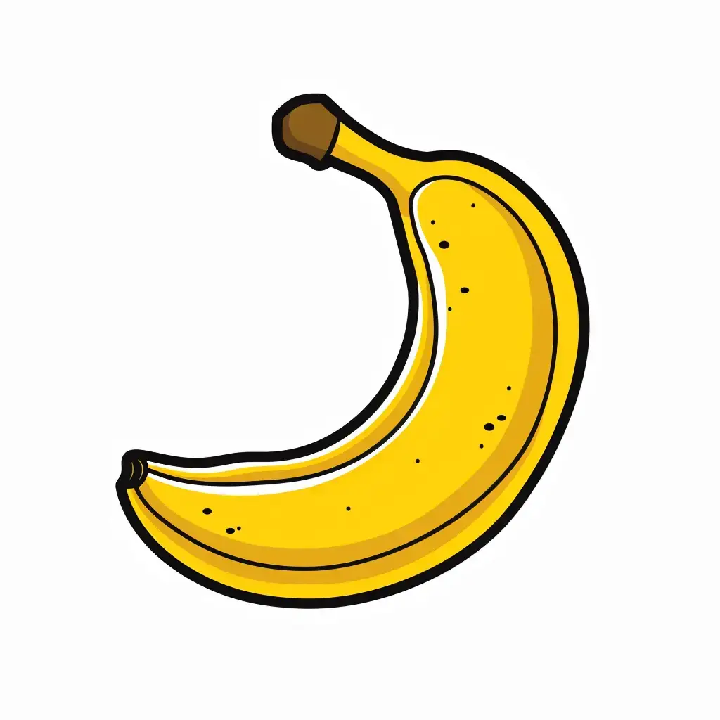 banana logo icon vector cute line cartoon illustration