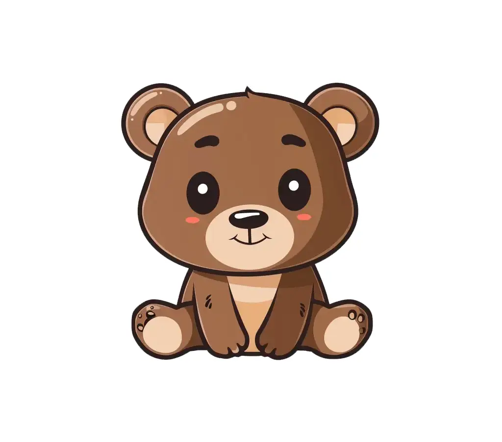 bear logo sticker vector cute line cartoon