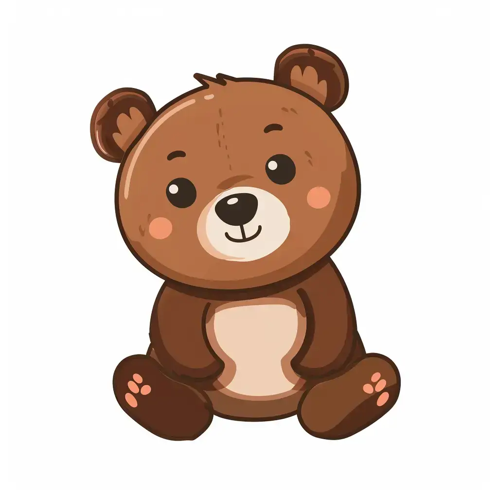 bear logo vector illustration cute line cartoon