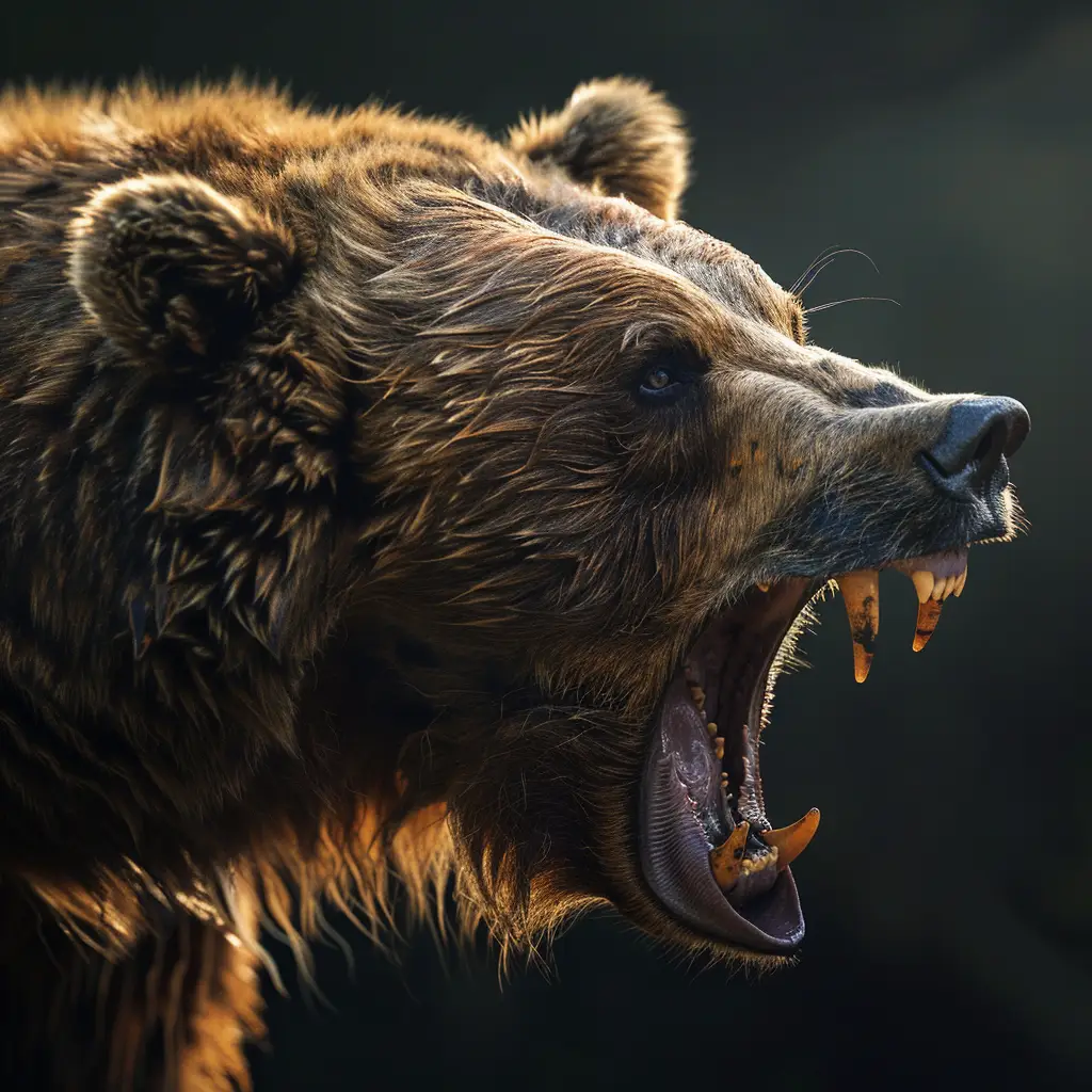 bear teeth roar dangerous angry photography