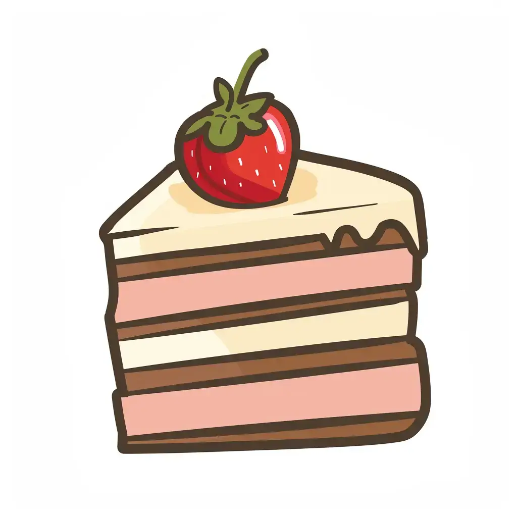 cake logo vector sticker line cute cartoon