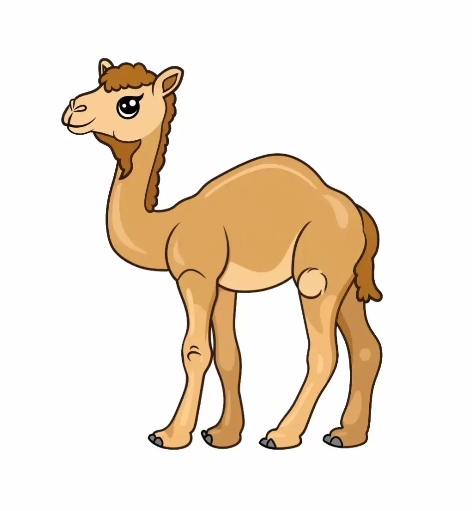 camel logo vector sticker line cute cartoon