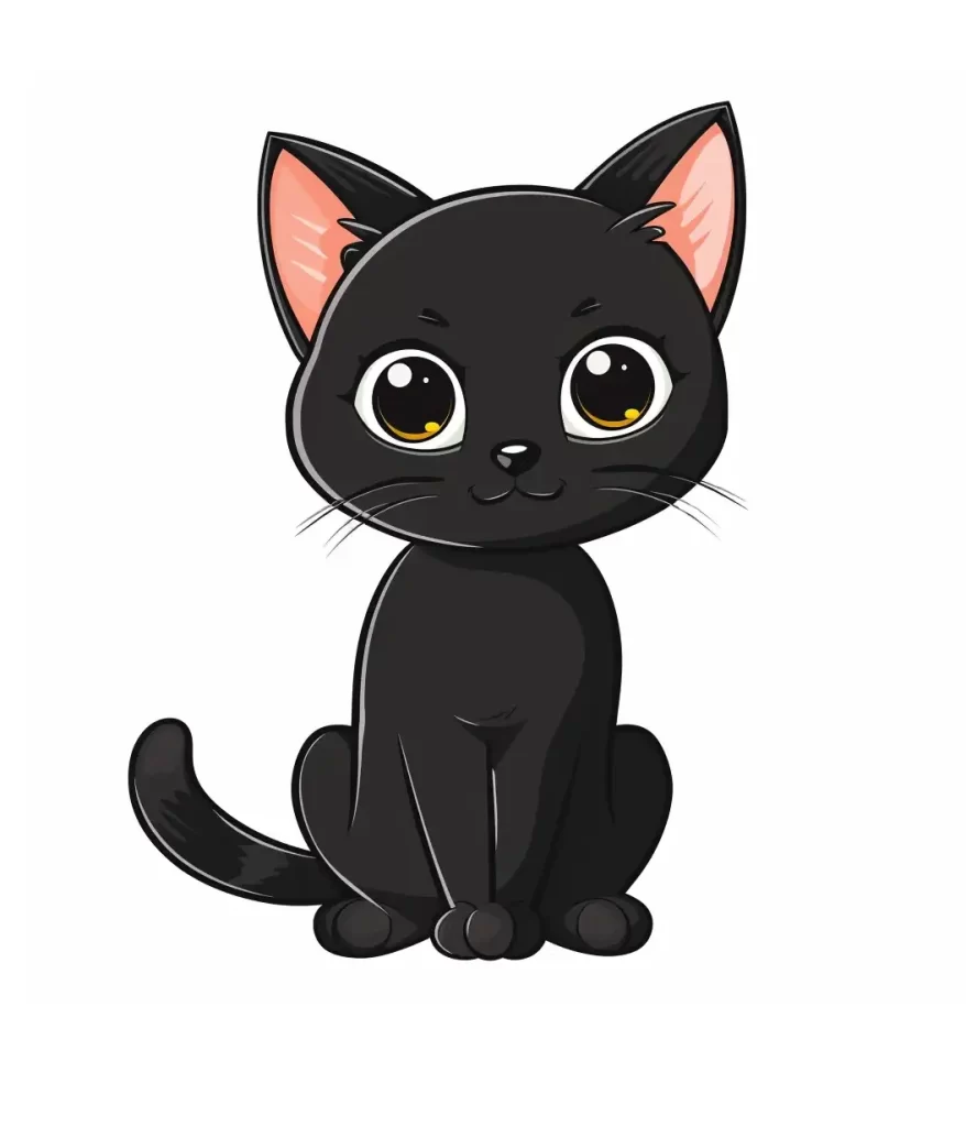 cat vector logo black sticker cute line cartoon