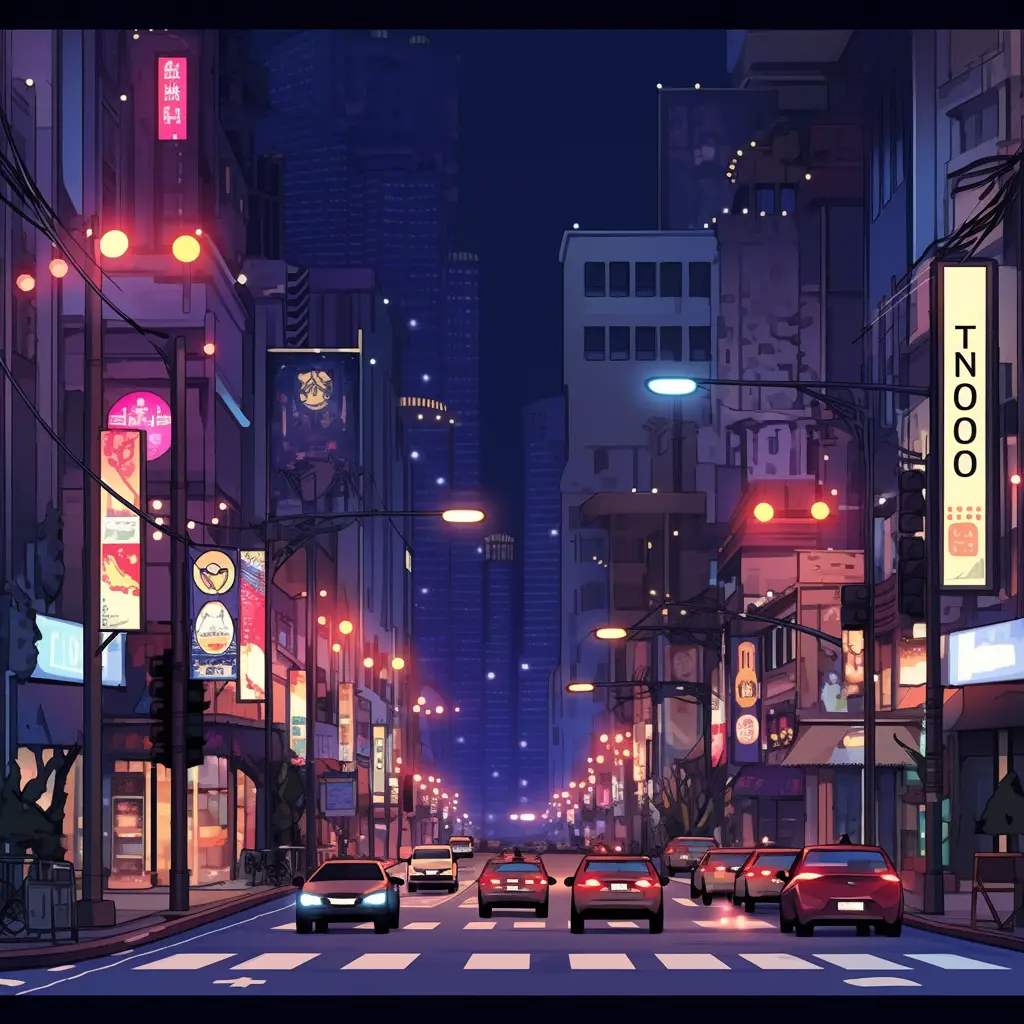 city street building car road cartoon illustration