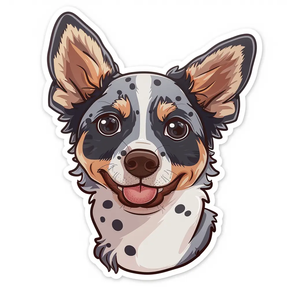 dog vector logo sticker line cute cartoon